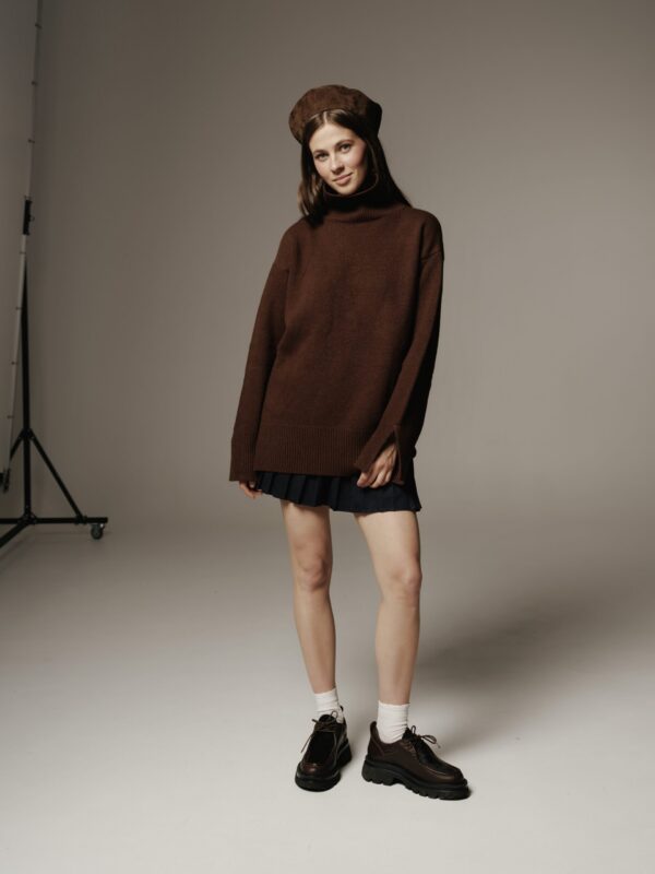 СВЕТР OVERSIZE З ВИСОКИМ КОМІРОМ